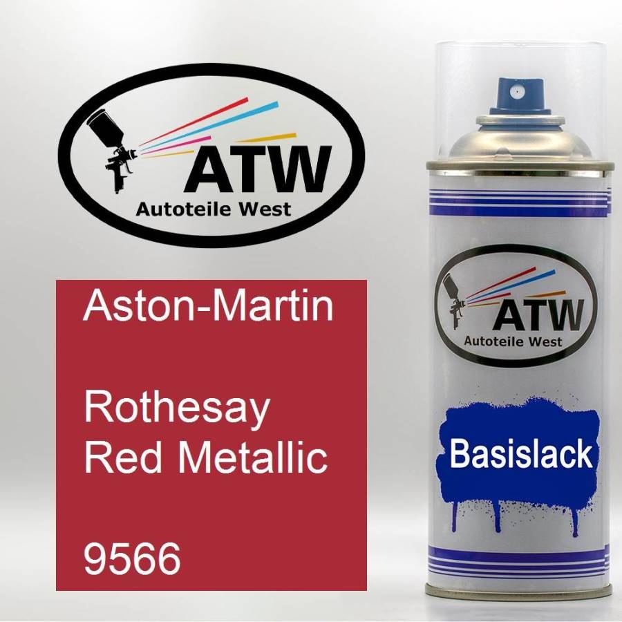 Aston-Martin, Rothesay Red Metallic, 9566: 400ml Sprühdose, von ATW Autoteile West.